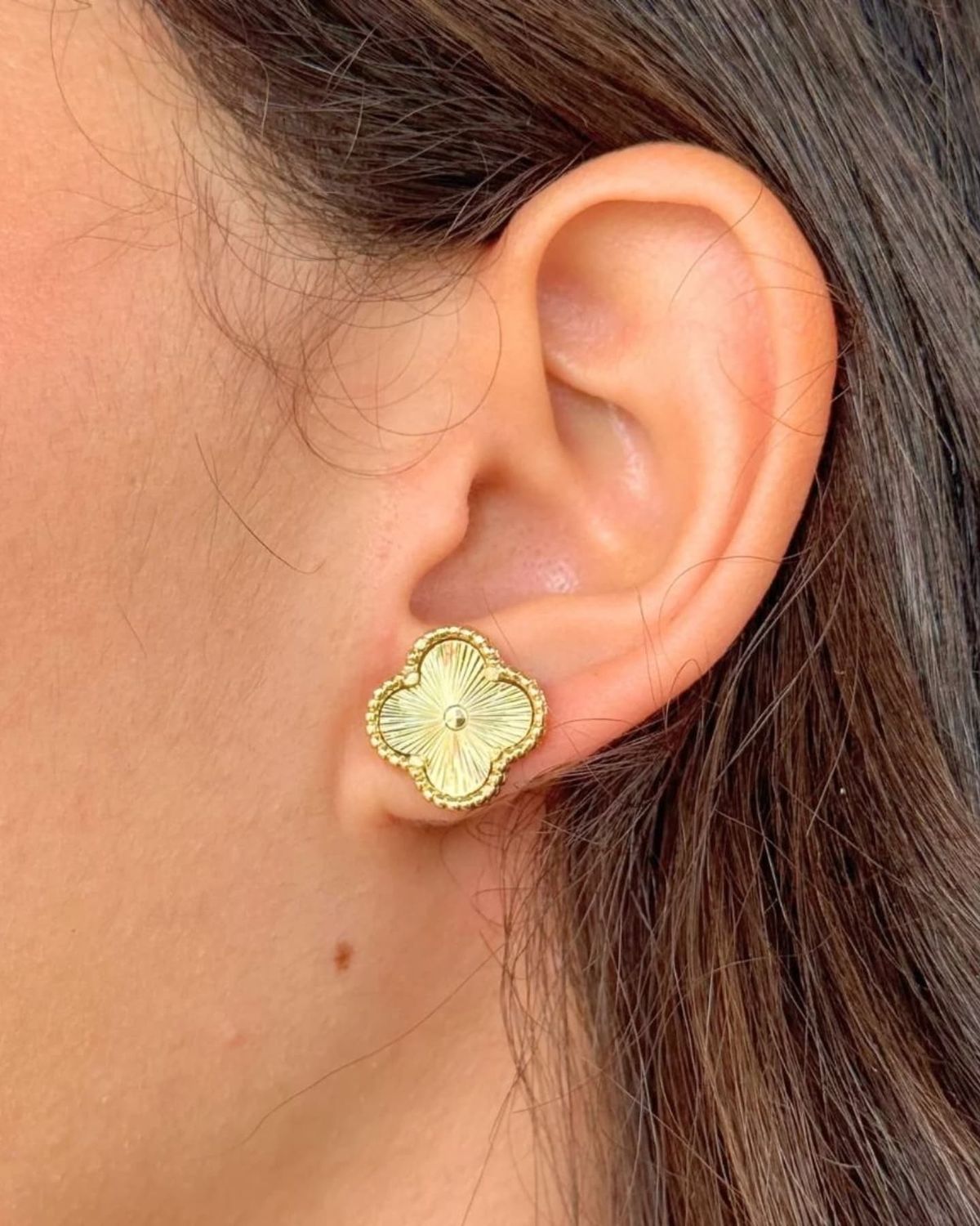 Four Leaf Lucky Clover Set Gold Necklace