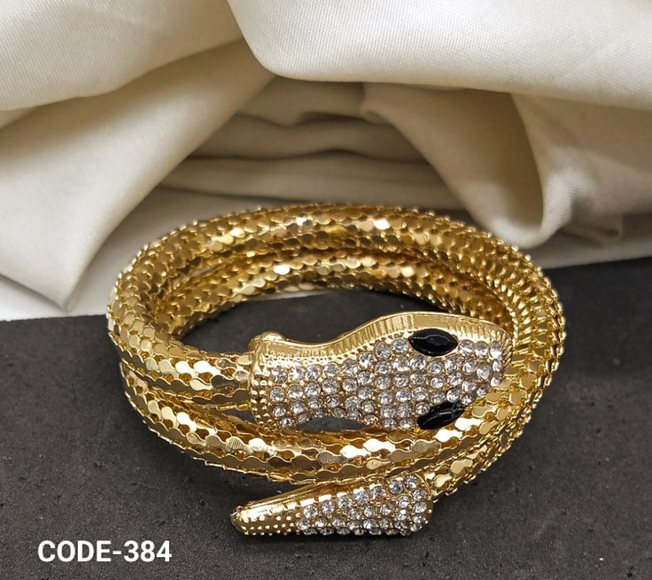Golden Snake Wrap Bracelet