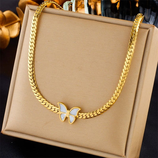 Butterfly Snake Chain Necklace