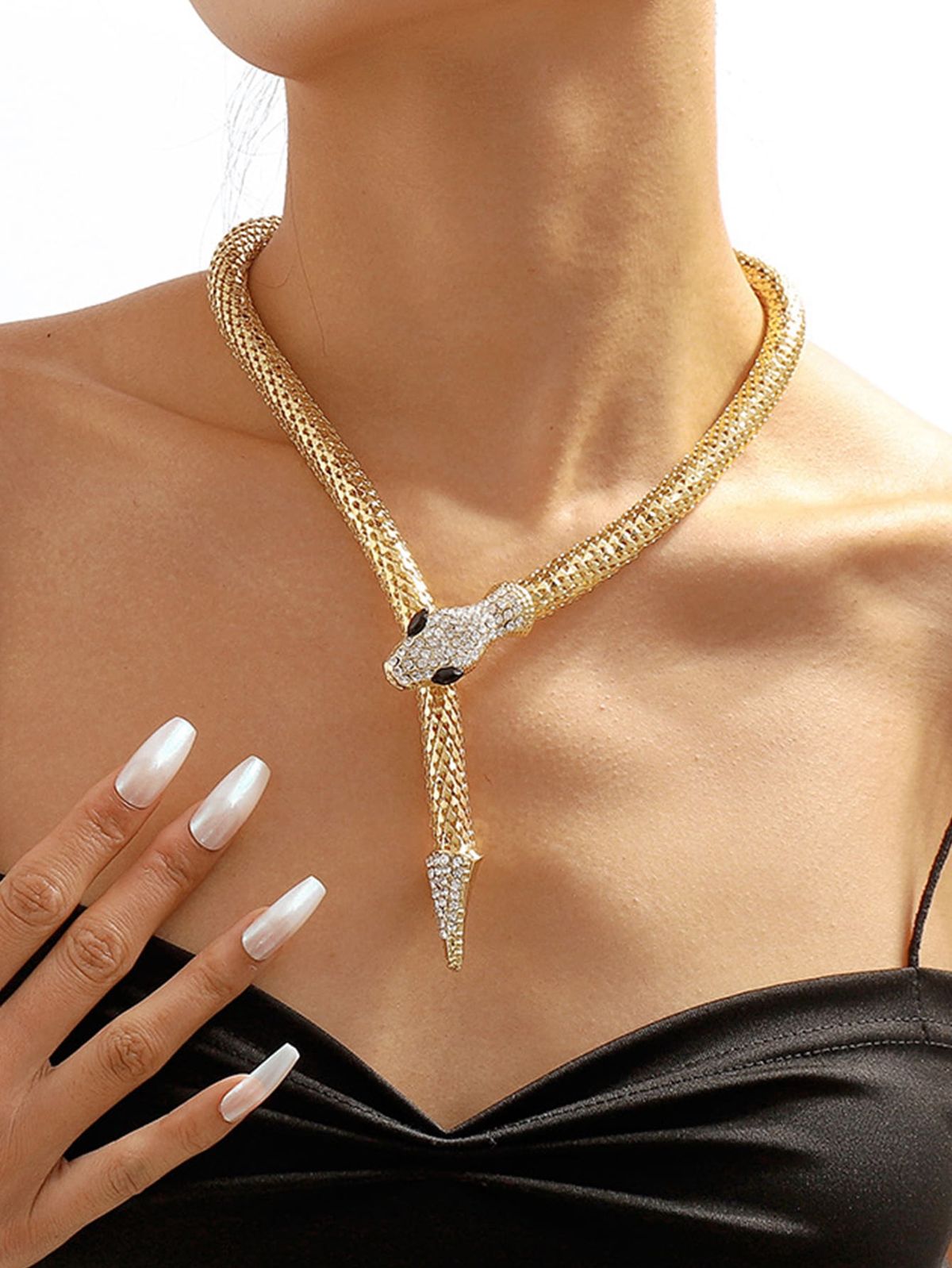 Gold Snake Wrap Necklace