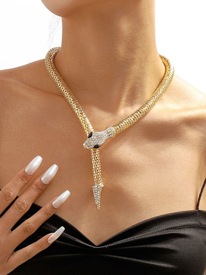 Gold Snake Wrap Necklace