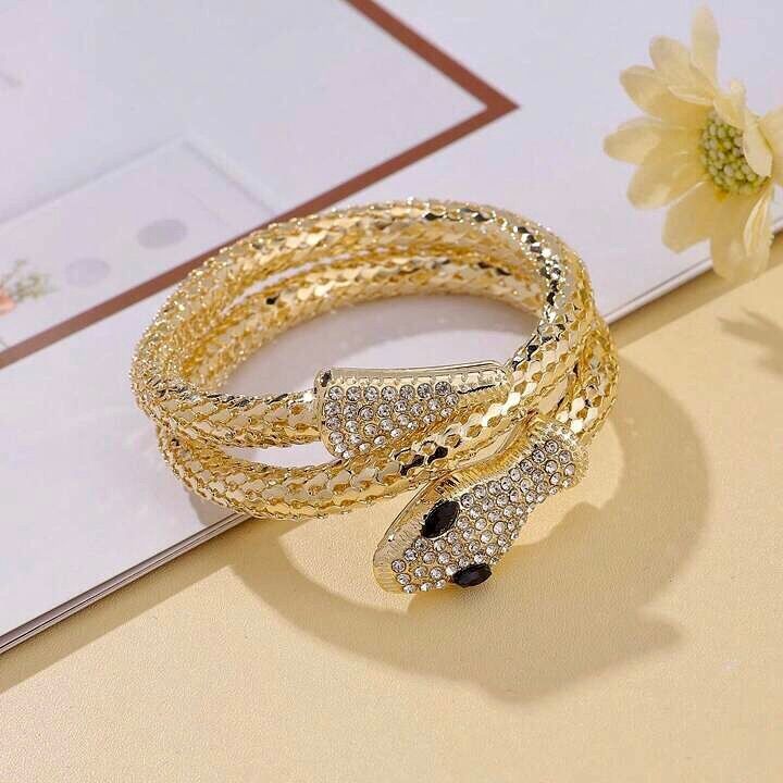 Golden Snake Wrap Bracelet