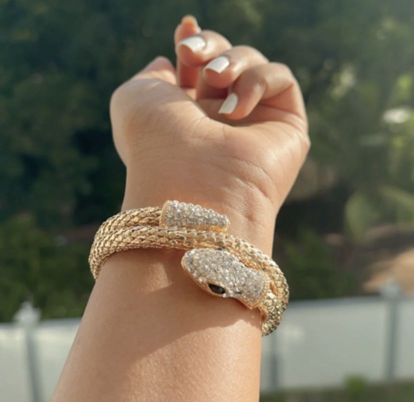 Golden Snake Wrap Bracelet