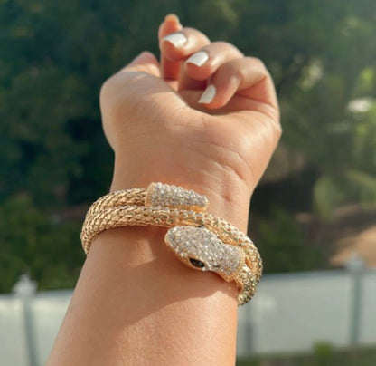 Golden Snake Wrap Bracelet