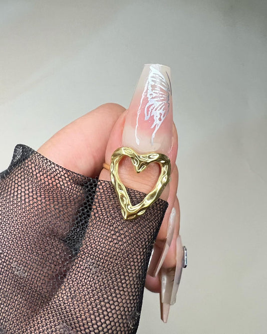 Premium Heart Gold Ring