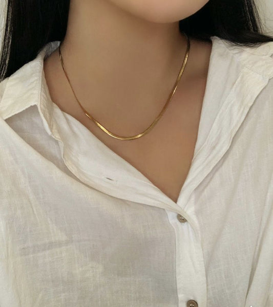 Gold Snake Chain Necklace
