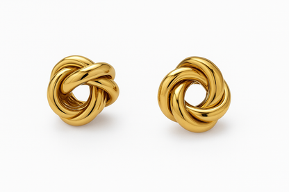 Flower Knot Hoop Earrings for Women