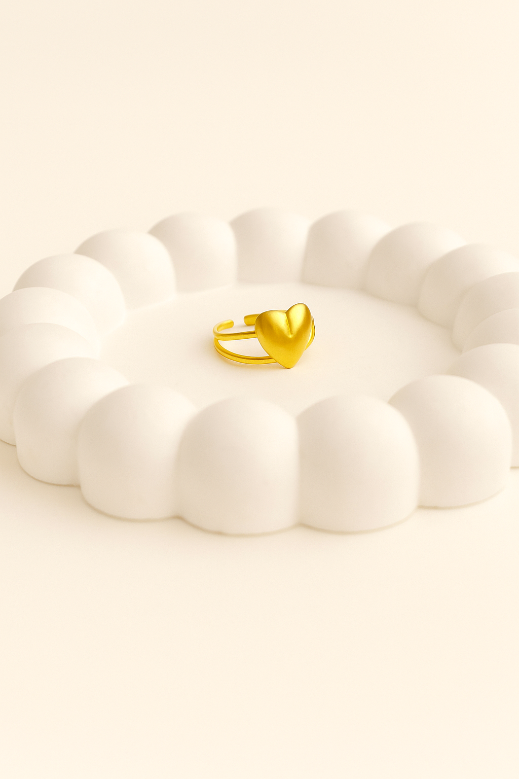Premium Golden Heart Ring