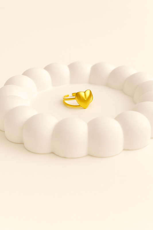 Premium Golden Heart Ring
