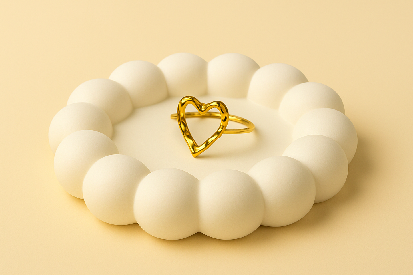 Premium Heart Gold Ring