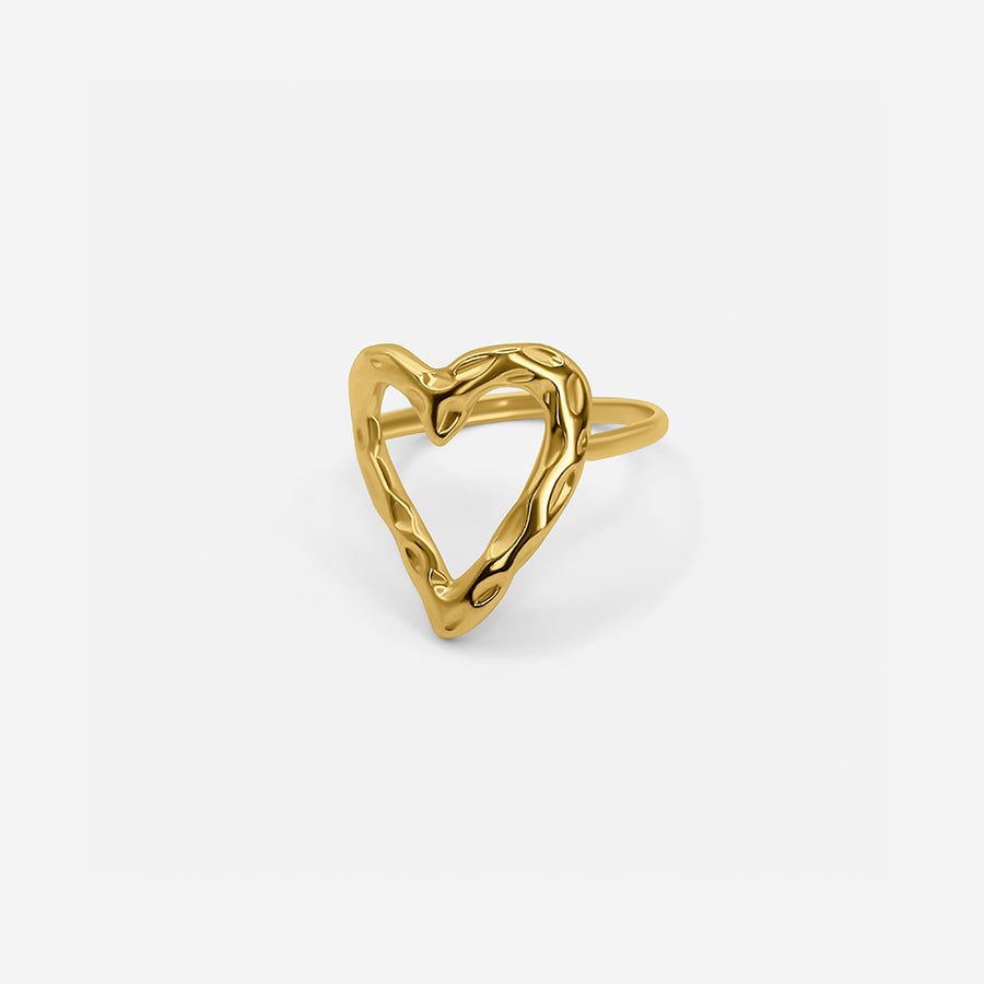 Premium Heart Gold Ring