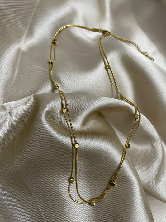 Double Layered Gold Necklace